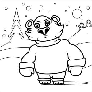 Ayı boyama sayfası, Bear coloring page, , 