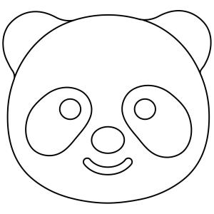 Ayı boyama sayfası, Bear coloring page, , Bears Panda Emoji