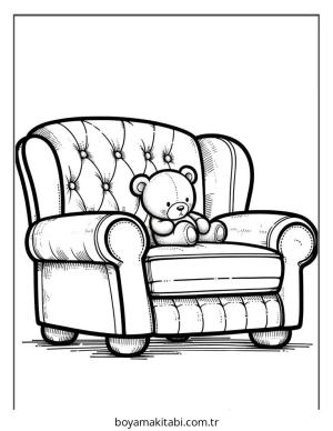 Ayı boyama sayfası – kolay boyama, eğitici aktivite