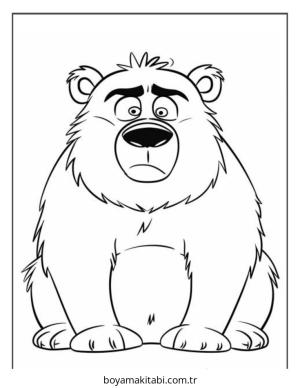 Ayı boyama sayfası – yaratıcılık, eğlenceli etkinlik