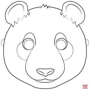 Ayı boyama sayfası, Bear coloring page, , Bears Panda Mask