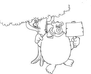 Ayı boyama sayfası, Bear coloring page, , Bears Bear