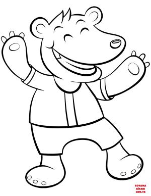 Ayı boyama sayfası, Bear coloring page, , Bears Cartoon Bear