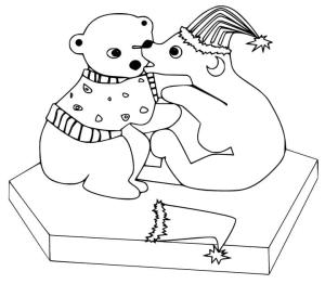 Ayı boyama sayfası, Bear coloring page, , 