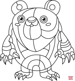 Ayı boyama sayfası, Bear coloring page, , Bears Abstract Bear