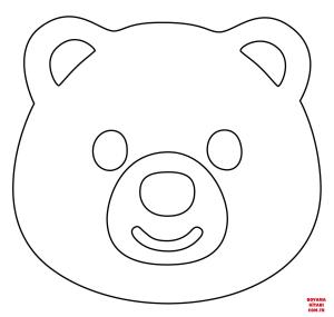 Ayı boyama sayfası, Bear coloring page, , Bears Bear Emoji