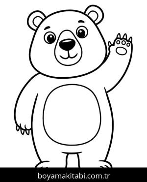 Ayı boyama sayfası – boyama çalışması, yaratıcılığı geliştirir