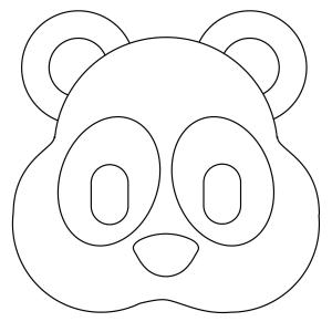 Ayı boyama sayfası, Bear coloring page, , Bears Panda Face Emoji