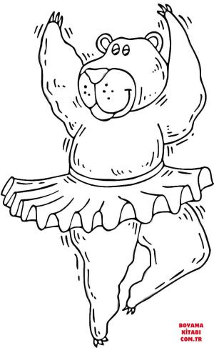 Ayı boyama sayfası, Bear coloring page, , Bears Dancing Bear
