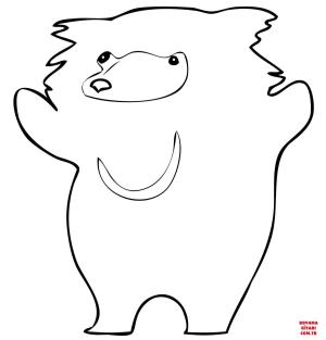 Ayı boyama sayfası, Bear coloring page, , Bears Cute Sloth Bear