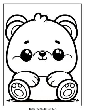 Ayı boyama sayfası – boyama çalışması, yaratıcılığı geliştirir