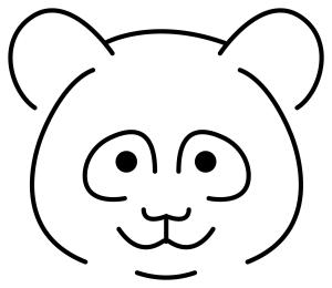 Ayı boyama sayfası, Bear coloring page, , Bears Panda Emoji