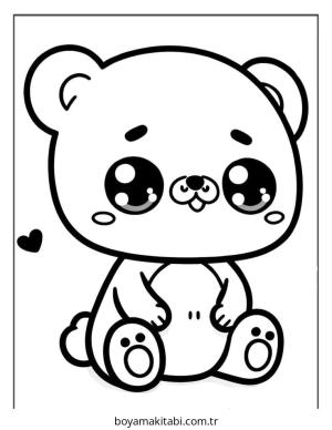 Ayı boyama sayfası – evde etkinlik, ücretsiz yazdır