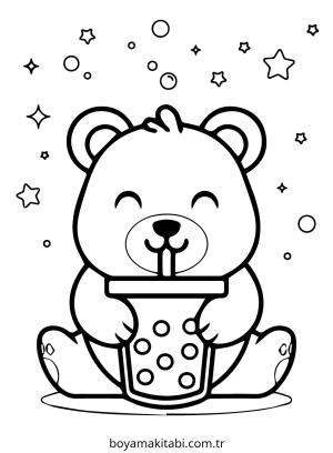 Ayı boyama sayfası – eğitici aktivite, yaratıcılık