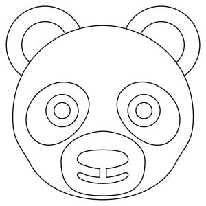 Ayı boyama sayfası, Bear coloring page, , Bears Panda Face