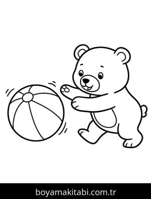 Ayı boyama sayfası – okul öncesi, evde etkinlik