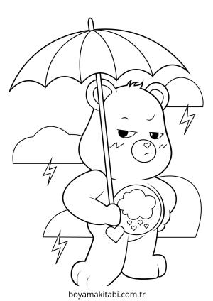 Ayı boyama sayfası – eğlenceli etkinlik, el becerilerini geliştirir