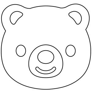 Ayı boyama sayfası, Bear coloring page, , Bears Bear Emoji