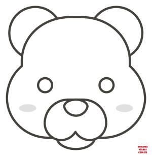 Ayı boyama sayfası, Bear coloring page, , Bears Bear Face