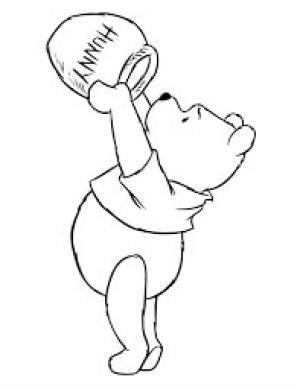 Ayıcık boyama sayfası,  coloring page, Pooh Bal Bulan, 