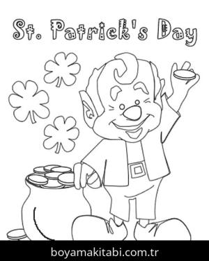 Aziz Patrick Günü boyama sayfası – yaratıcılığı geliştirir, keyifli zaman