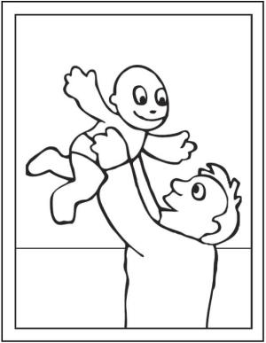 Baba ve Oğul boyama sayfası,  coloring page, Baba ve Oğul çizimi, 