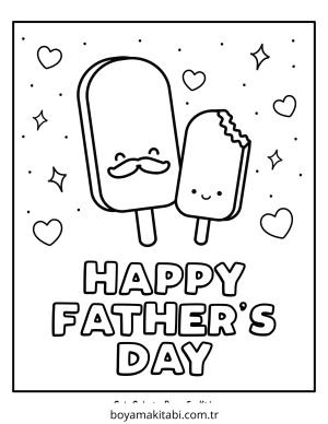 Babalar Günü boyama sayfası – boyama çalışması, yaratıcılığı geliştirir