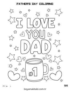 Babalar Günü boyama sayfası – ücretsiz yazdır, boyama etkinliği
