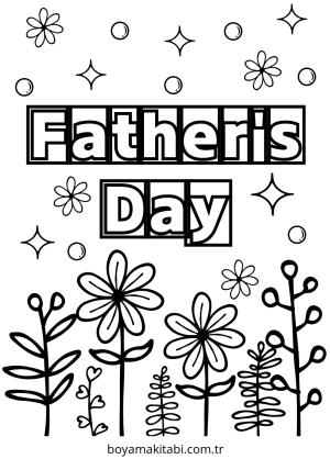 Babalar Günü boyama sayfası – renkli çizimler, okul öncesi