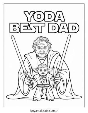 Babalar Günü boyama sayfası – okul öncesi, evde etkinlik