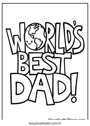 Babalar Günü boyama sayfası – boyama etkinliği, çocuk aktivitesi