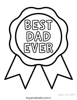 Babalar Günü boyama sayfası – eğitici aktivite, yaratıcılık