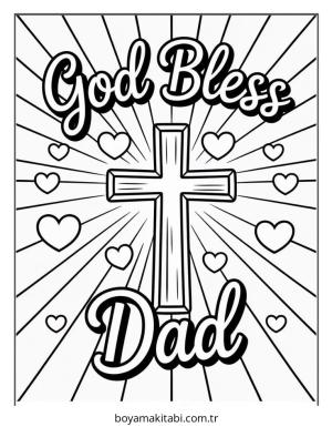 Babalar Günü boyama sayfası – boyama etkinliği, çocuk aktivitesi