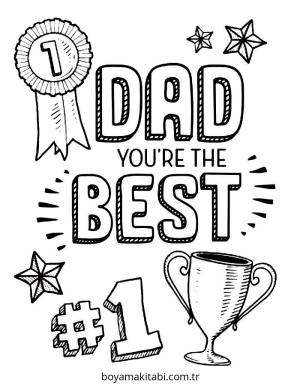 Babalar Günü boyama sayfası – evde etkinlik, ücretsiz yazdır