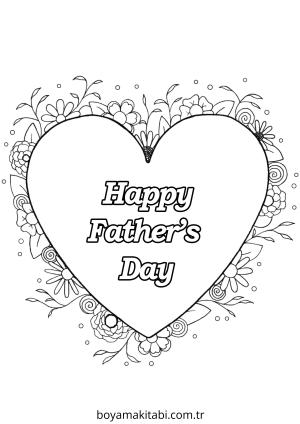 Babalar Günü boyama sayfası – okul öncesi, evde etkinlik