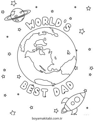 Babalar Günü boyama sayfası – boyama çalışması, yaratıcılığı geliştirir