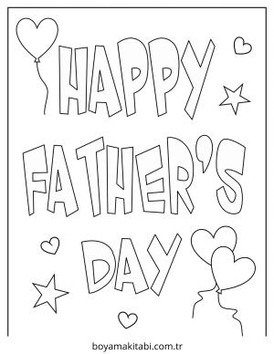 Babalar Günü boyama sayfası – boyama etkinliği, çocuk aktivitesi