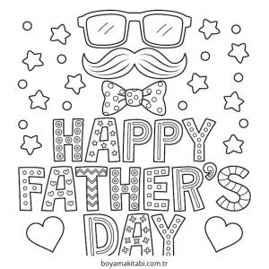 Babalar Günü boyama sayfası – renkli çizimler, okul öncesi