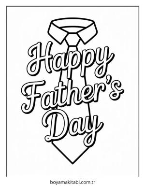 Babalar Günü boyama sayfası – eğitici aktivite, yaratıcılık