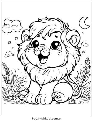 Baby Animals boyama sayfası – eğlenceli etkinlik, el becerilerini geliştirir