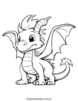 Baby Dragon boyama sayfası – evde etkinlik, ücretsiz yazdır