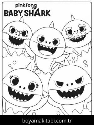 Baby Shark boyama sayfası – yaratıcılık, eğlenceli etkinlik