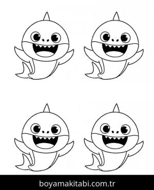 Baby Shark boyama sayfası – ücretsiz yazdır, boyama etkinliği