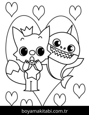 Baby Shark boyama sayfası – yaratıcılık, eğlenceli etkinlik