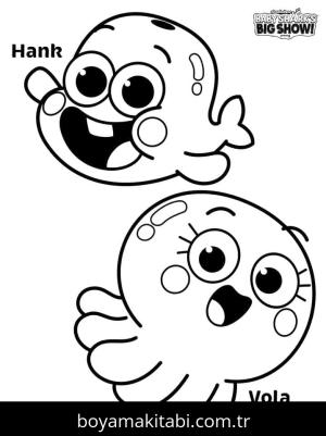 Baby Shark boyama sayfası – sevimli karakter, sanatsal çalışma