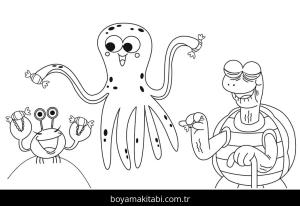 Baby Shark boyama sayfası – çocuk aktivitesi, PDF indir