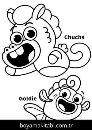 Baby Shark boyama sayfası – çocuklar için, çizgi film temalı