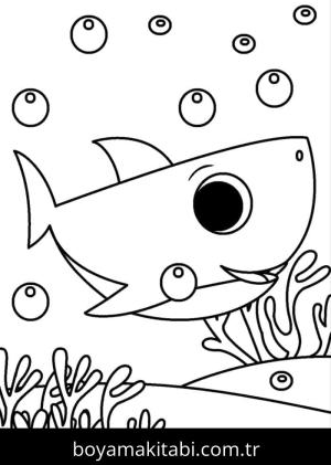 Baby Shark boyama sayfası – ücretsiz yazdır, boyama etkinliği