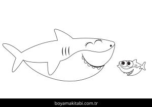 Baby Shark boyama sayfası – çocuklar için, çizgi film temalı