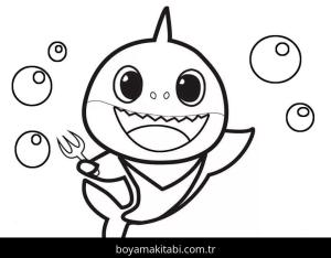 Baby Shark boyama sayfası – ücretsiz yazdır, boyama etkinliği